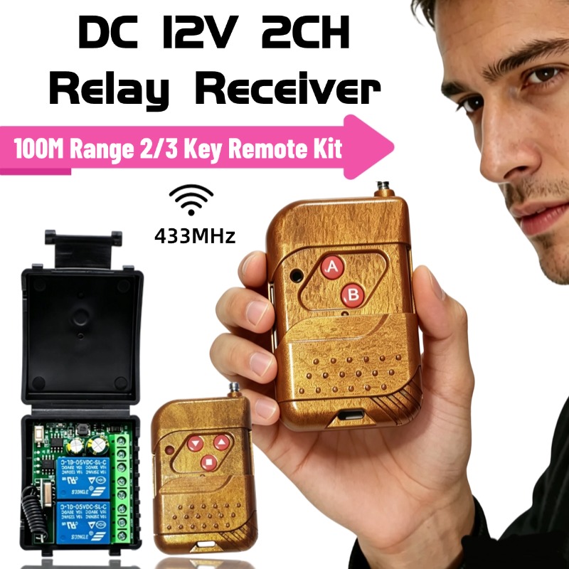 433Mhz Receiver Module - Módulo de Relé de 2 Canales,