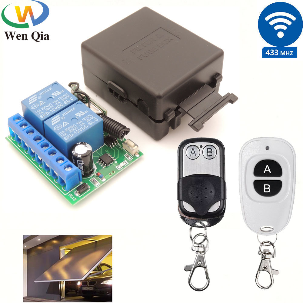 433Mhz Receiver Module - 433MHz 12V puerta de garaje inalámbrica/Motor/coche/interruptor
